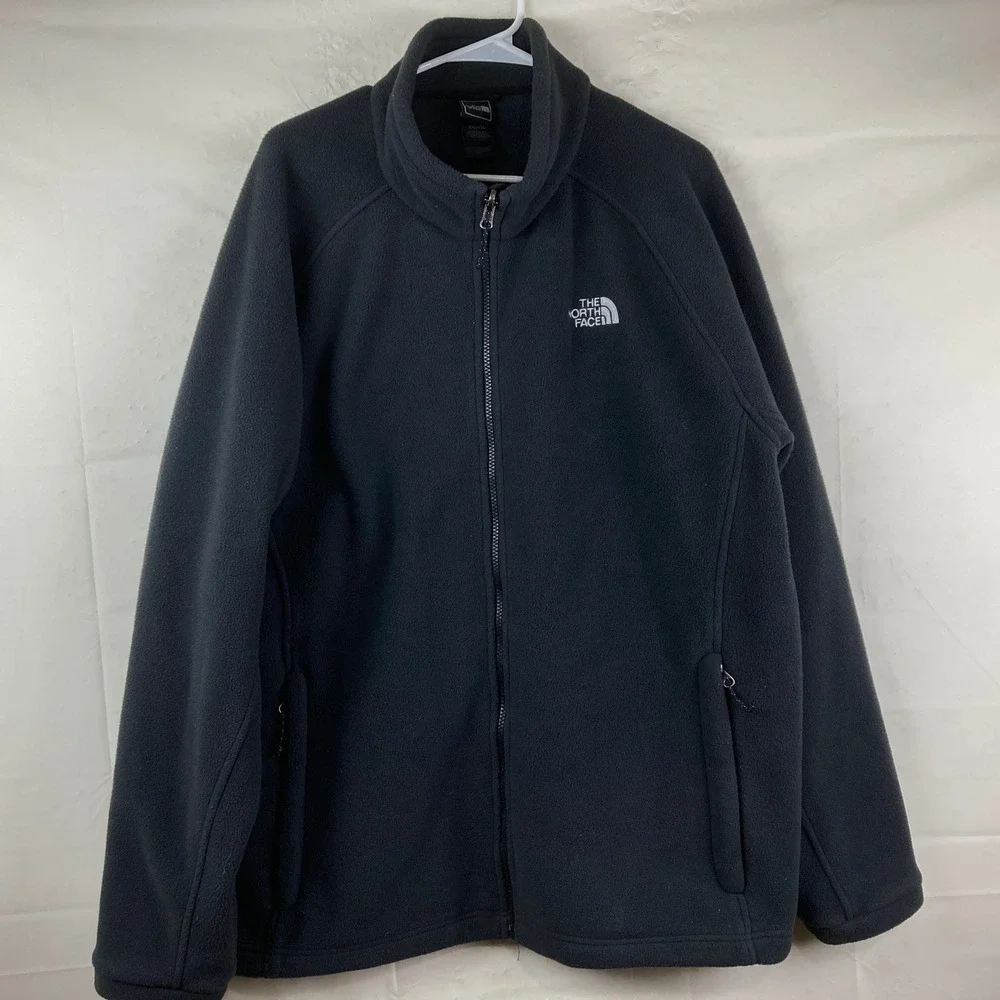 The North Face Fleece Jacket Mens XXL Charcoal Gray Full Zip Hiking Gorpcore